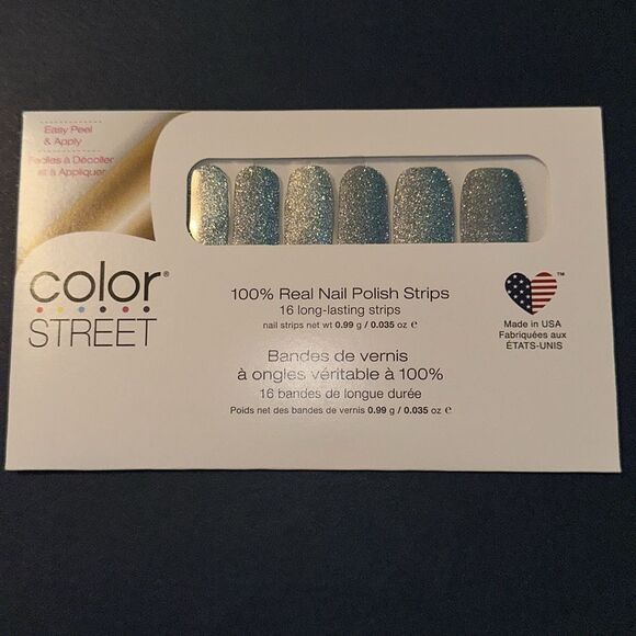 French Riviera Color Street Shimmering Blue Nail Strips. French Riviera - Picture 3 of 11